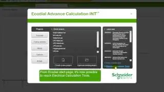 Ecodial Access to Electrical Calculation Tools