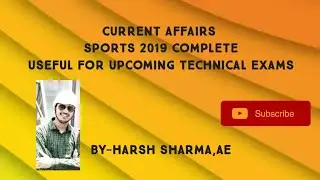 Sports Current Affairs 2019-complete