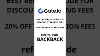 Save 20% on Gate.io Fees for LIFE! | Gate.io Referral Code is BACKBACK