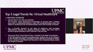 Top Three Legal Trends in Virtual Health Care: UPMC Virtual Health Conference | UPMC