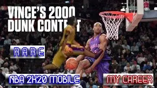 Nba 2k20 mobile my career Vince Carter's 2000 Dunk Contest, Rare Dunk