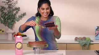 Ravneet Gill's famous Lazy Person Chocolate Cake with Plenish Oat Milk
