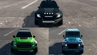 FORD F150 SVT RAPTOR VS LAND ROVER DEFENDER 110 VS CHEVROLET COLORADO ZR2 | NFS PAYBACK