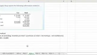 RE8-8   Retail Inventory Method   Average Cost