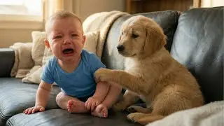 What This Little Puppy Did To The Crying Baby Was Surprising   It Left Mom In Tears