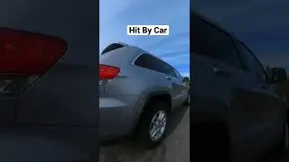 Cyclist Hit By Car - Cut Off, then Hit with Bike Rack