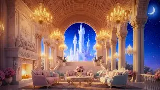 Crackling Fireplace 🔥 Cozy Palace Night | Real Fire Sounds | NO MUSIC | Relax & Sleep