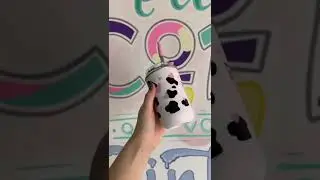 Copo Fofo de Vaquinha com Canudo 🐄💖 Perfeito para Presentear!
