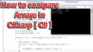 How to Compare Arrays in CSharp