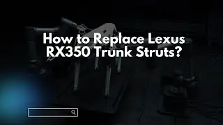 How to Replace Lexus RX350 Trunk Struts?