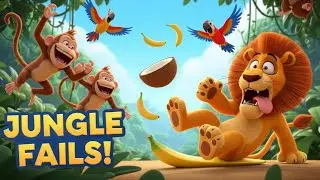 Leon the Lion&rsquo;s FUNNIEST Jungle Fails 😂🦁 | Crazy Jungle Cartoon for Kids | Non-Stop Laughs