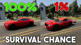 Realistic Survival Chance Crash Tests #57 (With Dummies) | BeamNG.Drive