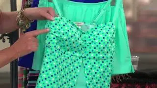 Liz Claiborne New York Dot Print Skirtini Swimsuit with Mary Beth Roe