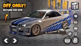 [1MB] Nissan Skyline R34 GTR [DFF Only] Car Mod For GTA San Andreas Android | Modding Master