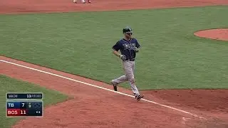 TB@BOS: Forsythe hits a solo shot over the Monster