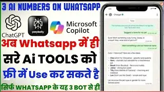 CHATGPT,perplexity,Microsoft copilot Whatsapp Number | Ai Whatsapp Number |Smart Chatbot On WhatsApp