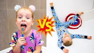 Gaby vs Alex School Morning Routine Pretend Play