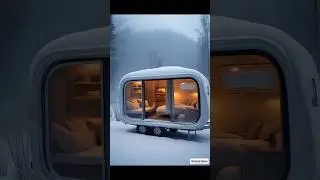 Cozy Cabin Camping on Wheels ❄️ | Winter Caravan Escape🏡️☕&hearts;️ #trailer #camping #cozy