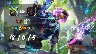 Zeri ADC vs Lucian - KR GrandMaster Patch 13.10