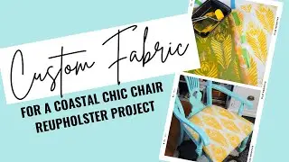 Easy DIY Stenciling Fabric For Furniture Reupholster Project