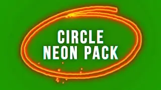 Circles Neon Pack Green Screen Effects 4K