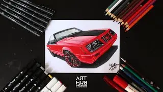 DRAWING CAR | Ford Mustang FOXBODY ✏️