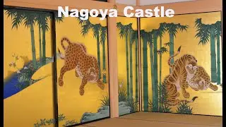 Nagoya Castle and Honmaru Palace in Japan in 4k