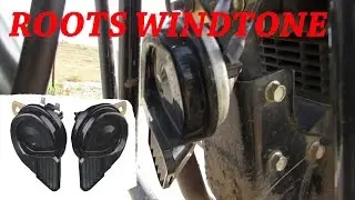 Roots Windtone 75 Skoda Type Horn for Bike & Car on Honda Unicorn with 4 point Relay
