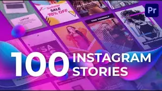 100 Instagram Stories Essential Graphics Mogrt
