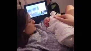 Marine comes home, meets his baby girl for the first time