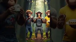 The breakfast of monkeys #ai #createvideo #monkeys #breakfast