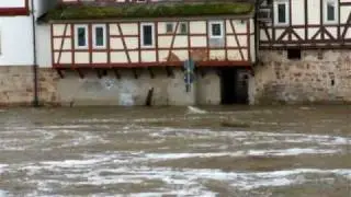 Hochwasser in Rotenburg a. d. Fulda am 26.02.2010 mit über 4,20 Metern - Teil 1