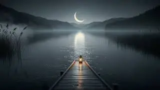 Moonlit Lake Rain Sounds 🌙 | Relaxing Piano & Harp for Deep Sleep