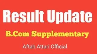 B.Com Supplementary Result update