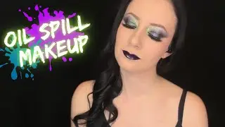 Oil Spill Color Shift Makeup Tutorial | Sparkly Multichrome Look