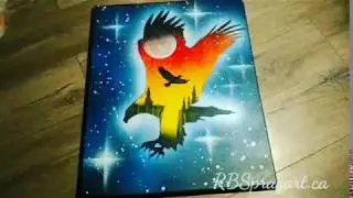 Eagle silhouette. Spray Paint Art. RBSprayart