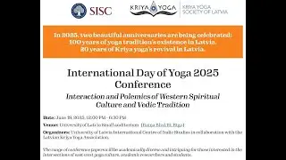 IDY 2025 Latvia _ Interaction and Polemics of Western Spiritual Culture and Vedic Tradition.