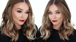 How To Curl Your Hair With A Straighteners/ Flat Iron | EASY, Messy, Chic, Waves