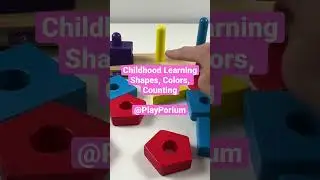 Let's learn shapes, colors, and counting with Melissa & Doug's Stack and Sort Board