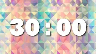 [ 30:00 ] Pastel Geometric Countdown Timer | Silent