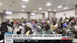 Protesters argue that they can&rsquo;t afford Caddo&rsquo;s proposed increase in insurance premiums