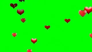Hearts Falling Green Screen / Effect