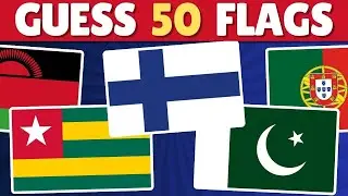 🌏 Guess the Country Quiz | 50 Flags Challenge | How Many Can You Name?