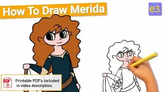 How To Draw Merida Easy 🥰 Step By Step