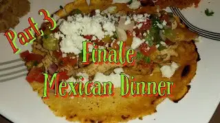 Mexican Night Finale Beef Arepas, Chicken Taco, Refried Beans, and Spanish Rice