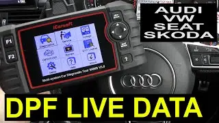 Какие данные DPF в режиме реального времени предоставляет iCarsoft VAWS V3.0 для VW Audi Seat Sko...