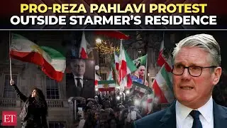 Pro-Reza Pahlavi protest outside British PM Keir Starmer&rsquo;s residence and Iranian embassy in London