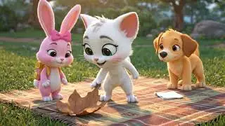 Mini Ka Picnic Surprise! 🧺 Puppy aur Bunny ki Masti | Moral Stories for Kids in Hindi