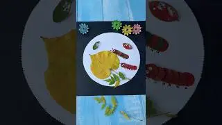Crafting with Nature Leaf Caterpillar Decorations for Kids 🍃#craftingwithnature  #kidsart  #diy