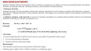 #Indicator electrodes